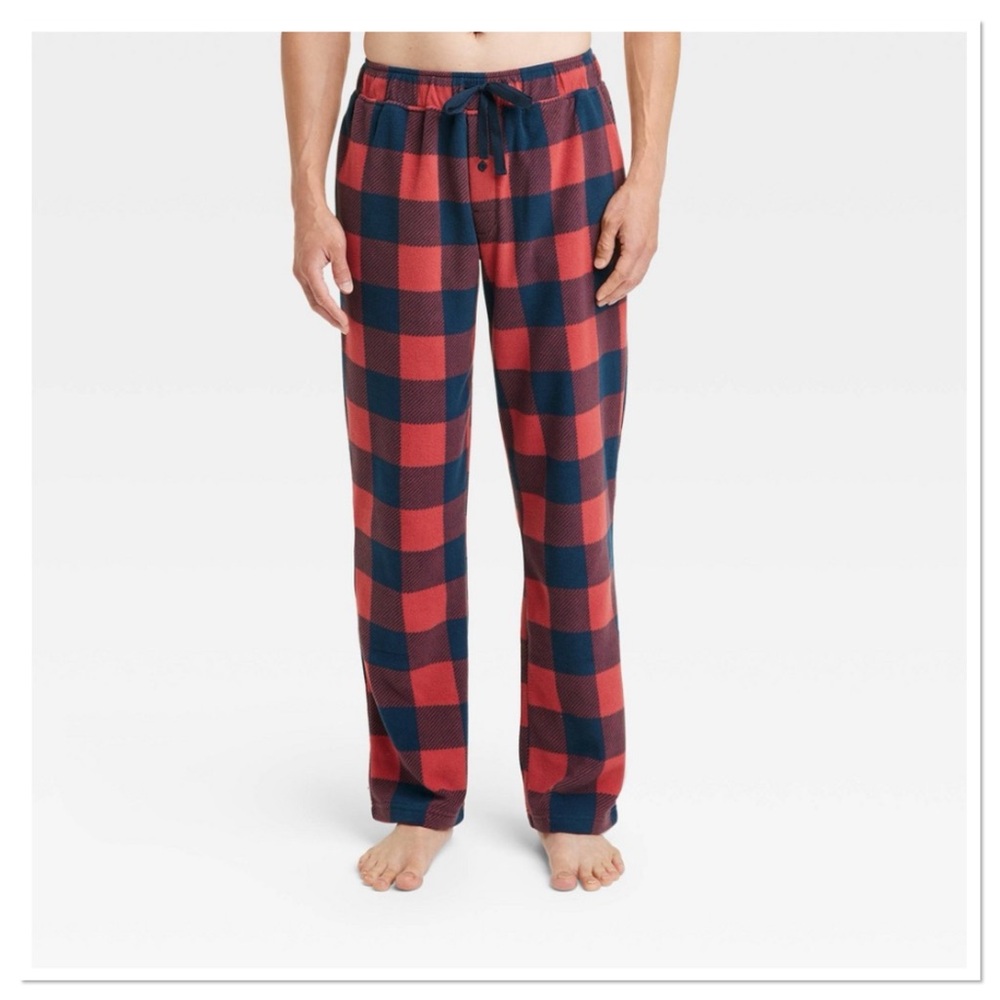 Men’s Plaid Microfleece Pajama Pants Goodfellow & Co